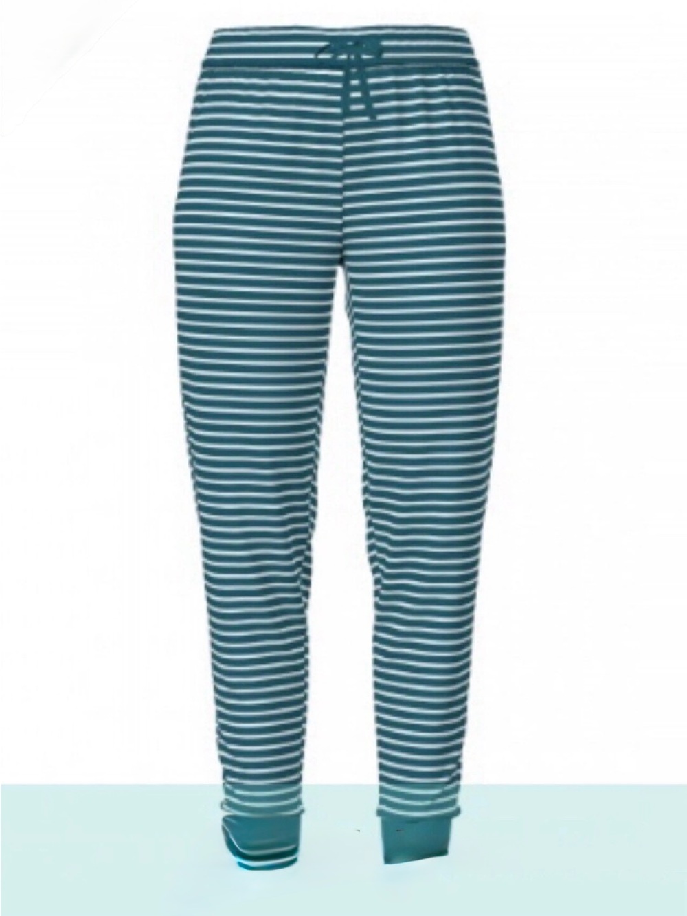 LuLaRoe Jax Teal and White Striped Jogger Pants NWT XL